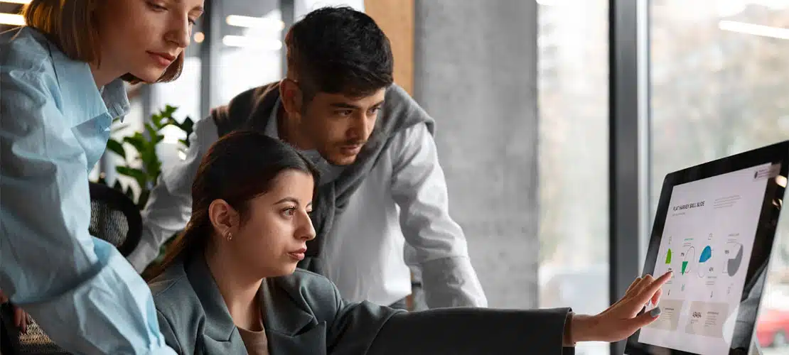 Boost Productivity and Engagement.jpg Voluntary Benefits: The Smart Way to Enhance Employee Satisfaction Without Increasing Costs image about man and woman looking in the screen.