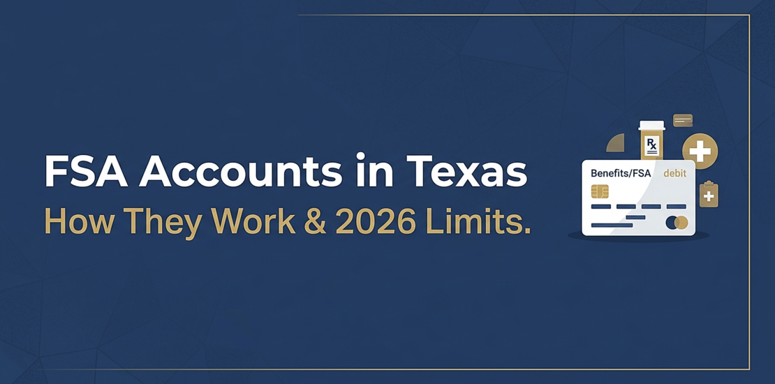 fsa accounts texas featured 2x FSA Accounts in Texas: How They Work & Benefits for Employers FSA accounts in Texas: how they work and 2026 contribution limits — Medcore Brokerage